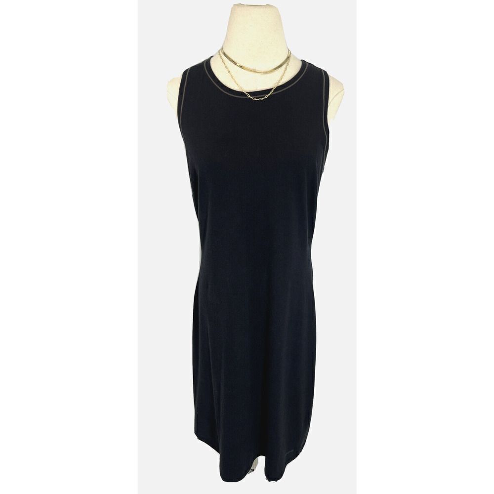 Patagonia Black Tank Dress‎ Organic Cotton Sleeveless Shift Size Small Vintage